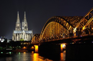 Köln bei Nacht  Ankauf Lörrach 